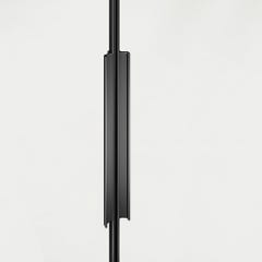 GRAND VERRE Cabine de douche 100x100 en verre avec profilés en alu noir mat à ouverture pivotante avec partie fixe 5