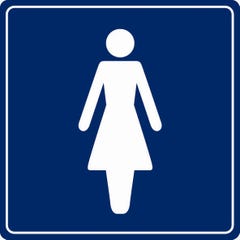 Plaquette de porte Toilettes femmes - couleur 90x90mm - 4033938 0
