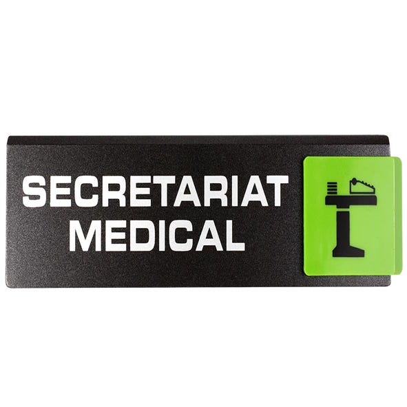 Plaquette de porte Secretariat medical - Europe design 175x45mm - 4261188 0
