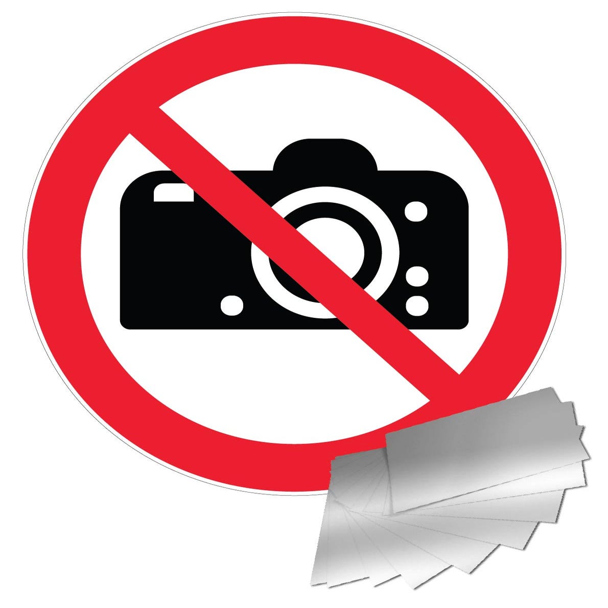 Panneau appareil photo interdit - Alu Ø450mm - 4011493 0
