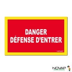 Panneau Danger défense d'entrer - haute visibilité - 330x200mm - 4091679 0