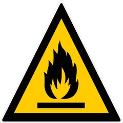 Panneau Danger matières inflammables - Rigide Triangle 300mm - 4200033 0