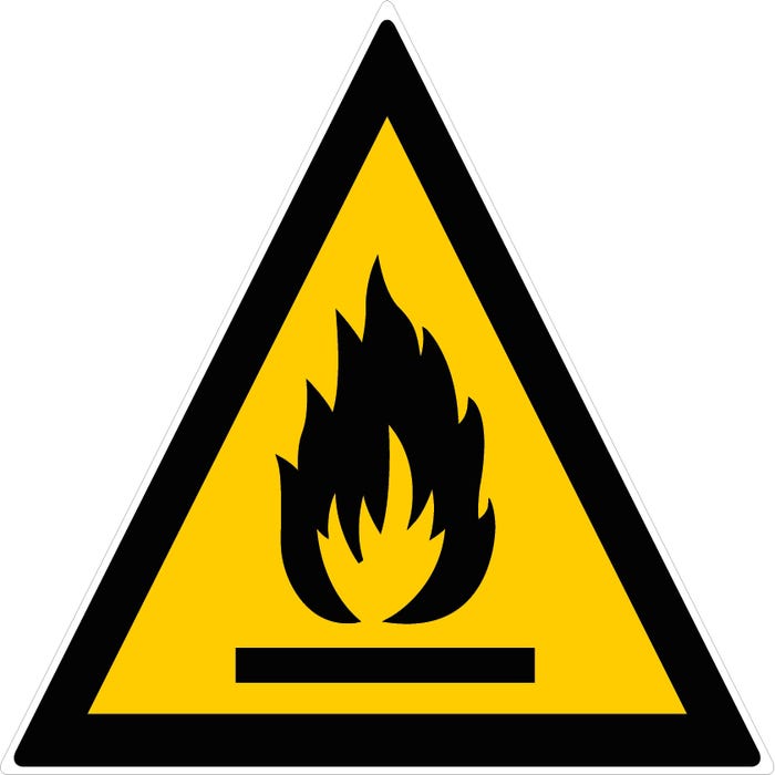 Panneau Danger matières inflammables - Rigide Triangle 300mm - 4200033 0