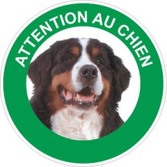 Panneau Attention au chien Bouvier bernois - Rigide Ø180mm - 4040455 0
