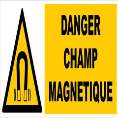 Panneau Danger champ magnétique - Rigide 450x150mm - 4030807 0