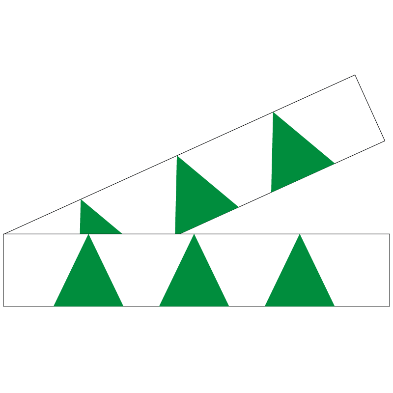 Lot 2 bandes 52mm x 1m - Triangles Vert - 4640334 0