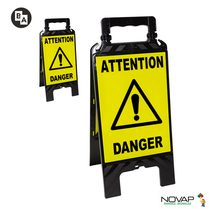 Chevalet modulable noir - Attention Danger avec logo - 4281063 0