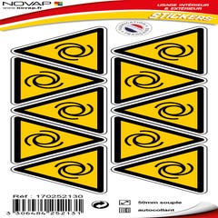Planche 10 Stickers Triangle 50mm - Danger démarrage automatique - 4252131 0