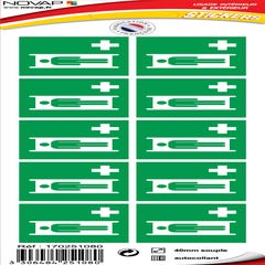 Planche 10 Pictogrammes 40X40mm - Civière - 4251080 0