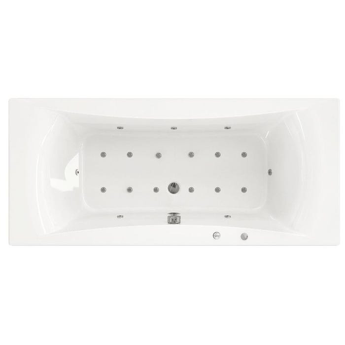 Baignoire balnéo CONCERTO 170x75 sur châssis métal, système balnéo SILENCE & AIR tête bain à droite 3