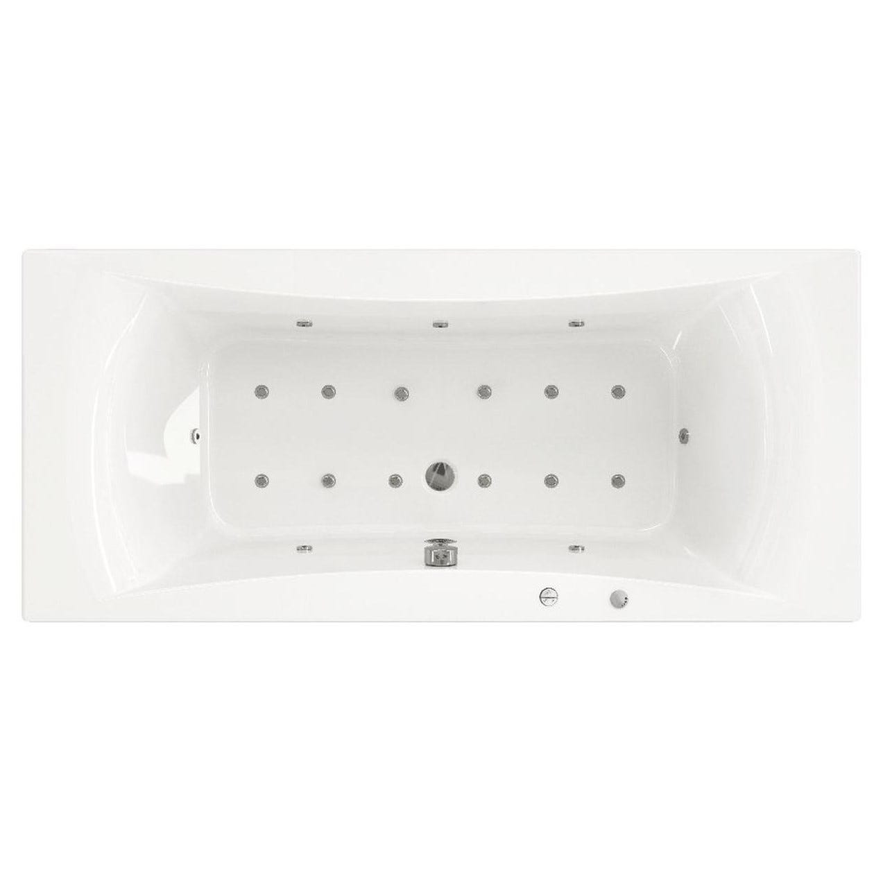 Baignoire balnéo CONCERTO 170x75 sur châssis métal, système balnéo SILENCE & AIR tête bain à gauche 3