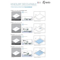 Receveur Kinesurf Découpable 140X100 blanc avec grille assortie et bonde extra-plate 4