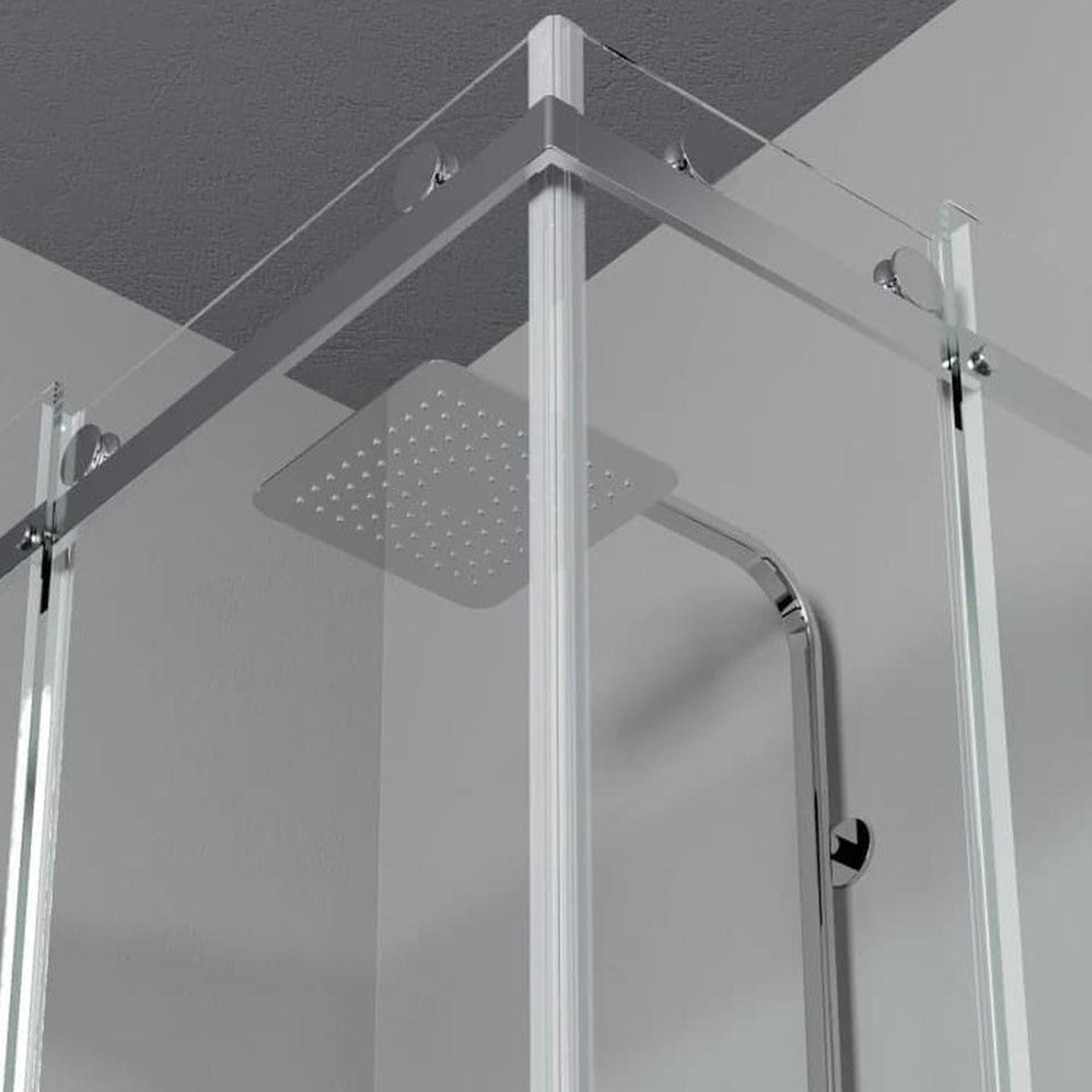 Porte de douche coulissante Kinedo KINESTYLE avec retour d'angle fixe 170x80 2