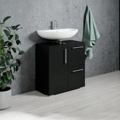 Meuble vasque Mars - Noir - 60 x 30 x 60 cm - Meuble de salle de bain, colonne, armoire 3