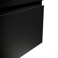 Meuble de salle de bain Angela 80 cm noir mat – Armoire de rangement Meuble lavabo 5