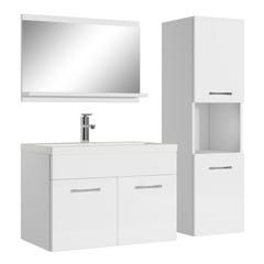 Meuble de salle de bain Montreal 60 cm lavabo Blanc brillant - Armoire de rangement Meuble lavabo evier Meubles 0