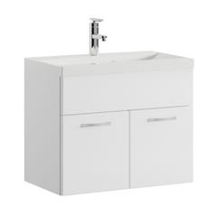 Meuble de salle de bain de Montreal 01 60 cm lavabo Blanc Brillant - Armoire de rangement Meuble lavabo evier Meubles 0