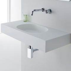 Balneo Siphon lavabo design carré, finition chrome, laiton, G1-1-4" 3