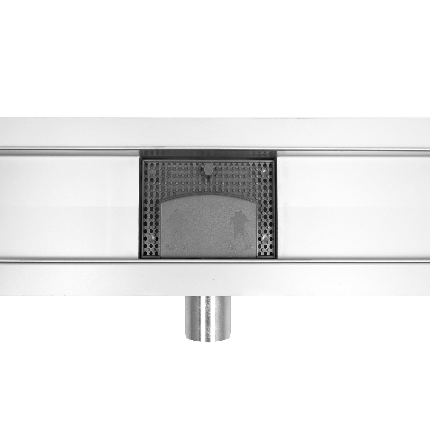 Balneo Caniveau de douche 2 en 1, en Acier Inox 120cm, finition chrome, avec Siphon, Duplex Standard 7