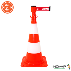 Kit cône avec dérouleur 50mmx3m Rouge Zone contaminée - 2830362 0