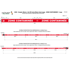 Kit cône avec dérouleur 50mmx3m Rouge Zone contaminée - 2830362 1