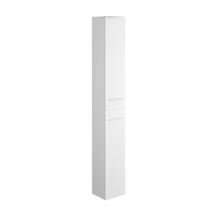 Colonne de salle de bain suspendue - 6 étagères - Coloris blanc - L30 x P25 x H160 cm - KAYLA 1