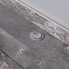 Meuble salle de bain simple vasque grise VICTORIA 100 cm + miroir 4