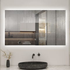 AICA LED Miroir lumineux 90x70cm anti-buée + dimmable + mémoire miroir salle de bain 3