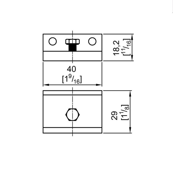 Equerre de fixation pour SLID'UP 160-170-190 - Porte jusqu'à 25 mm 3