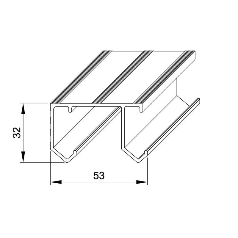 Rail en aluminium de 1,94 m pour SLID'UP 110 3