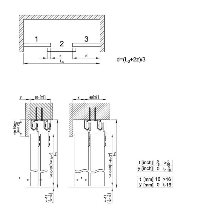 Kit pour 1 porte supplémentaire SLID'UP 110 4