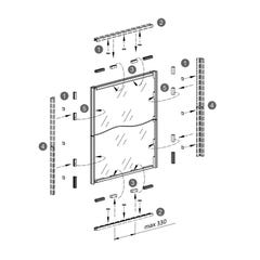 Kit profil en C SLID'UP 280 pour porte 18 mm - L 2000 mm - argent 4