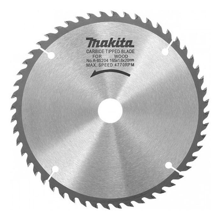 Lame carbure pour scies circulaires MAKITA A-85204 165x20mm, 52 dents, pour le bois 0