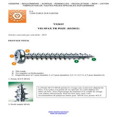 Vis Spax Tête ronde TR Pozi N°1 3X25 WIROX - 200 pièces 2