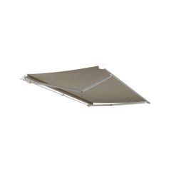 Store banne monobloc MEILE 4.20 x 3.50m (Motorisé à télécommande + manœuvre de secours - Beige - Blanc) 2