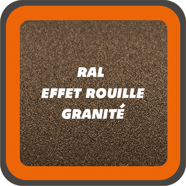 VERRIERE 5 SECTIONS AVEC IMPOSTE - L x H : 168 x 110 cm - LAQUÉ EFFET ROUILLE GRANITÉ - VITRAGES INCLUS 1