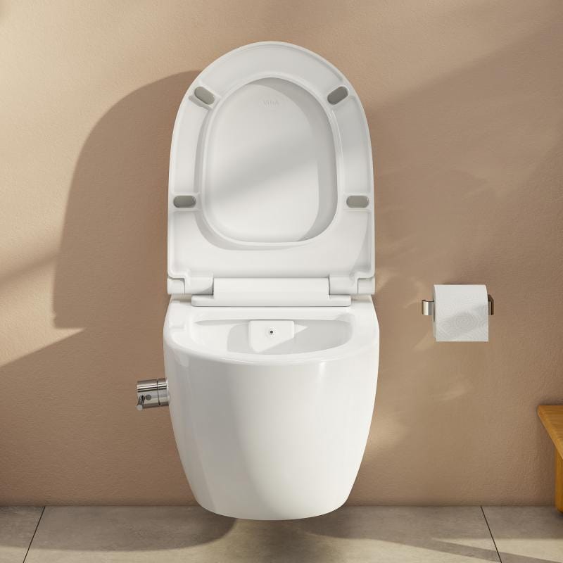 Grohe Pack Bati-support Project + WC sans bride avec fonction bidet thermostatique + Plaque Noir mat (RapidSL-SATClean-KF0) 3