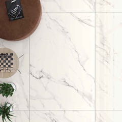 Carrelage sol/mur effet marbre blanc BELLEZZA l.120 x L.60 cm MAJORCA TIFFANY 0