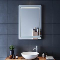 SIRHONA Miroir Salle de Bain Lumineux 90x60cm, Anti-buée Muraux LED Miroir avec Interrupteur Infrarouge, IP44 Certifiés CE 1