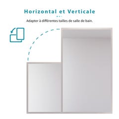 SIRHONA Miroir Salle de Bain Lumineux 90x60cm, Anti-buée Muraux LED Miroir avec Interrupteur Infrarouge, IP44 Certifiés CE 4