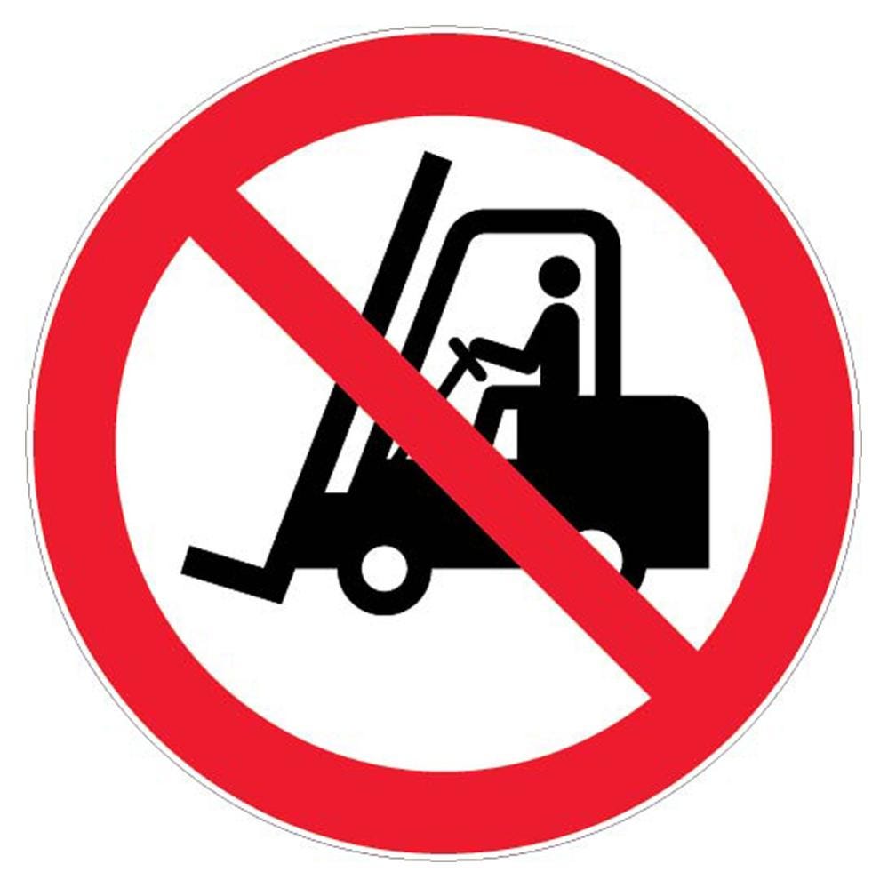 Panneau interdit aux chariots élévateurs pour sol - Ø 450 mm - 4008462 0