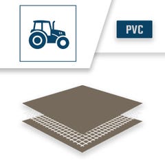 Bâche Agricole 2,5x3 m Taupe - Qualité 8 ans TECPLAST - LP640AG - Bâche PVC étanche de protection pour Matériel agricole 4