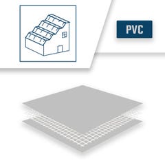 Bâche Toiture 10x12 m Grise - Qualité 8 ans TECPLAST - LP640TO - Bâche d'étanchéité en PVC pour Couvreur et Charpentier 3