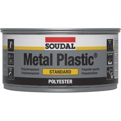 Metal Plastic Standard - Enduit polyester pour la réparation de carrosserie - Soudal - 2 kg Gris clair 0