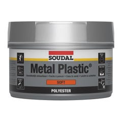 Metal plastic soft - Enduit polyester pour carrosserie - Soudal - 1 kg Beige 0
