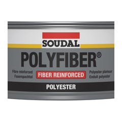 Polyfiber - Enduit polyester pour la réparation de carrosserie - Soudal - 250 g Gris 0