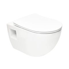 Grohe Pack WC Bâti Autoportant Solido + WC sans bride SAT + Abattant SoftClose + Plaque Chrome (AUTOPORTANT-PROJECT-1) 3