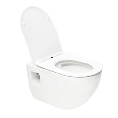 Grohe Pack WC Bâti Autoportant Solido + WC sans bride SAT + Abattant SoftClose + Plaque Chrome (AUTOPORTANT-PROJECT-1) 1