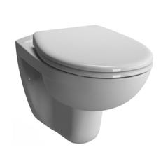 Vitra Pack WC Bâti-support V-Fix + WC sans bride Vitra Normus + Abattant SoftClose + Plaque, Blanc Brillant (V-FixNormusRimless-1) 1