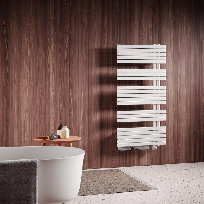 SOUL BOOSTER radiateur seche-serviettes elec + soufflant 750W blanc edelweiss - SML055A34A401NNN - IRSAP 0